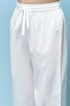 Green Leheriya Cotton Kurta With Palazzo & Net Dupatta image number 2