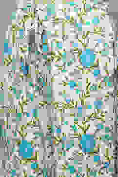 Off White & Turquoise Cotton Printed 2 Piece Sleepwear Set image number 2