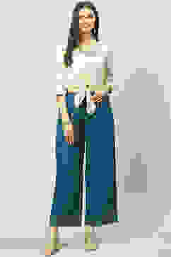 Teal Rayon Palazzo image number 5