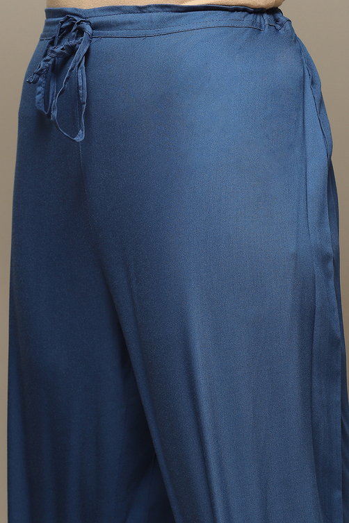 Blue and Pink Straight Suit Set image number 2