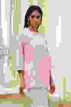 Pink Cotton Yarn Dyed Short Kurta image number 4