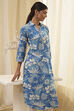 Red Pure Cotton Floral Straight Kurta image number 0