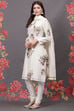 Rohit Bal Black Cotton Silk Straight Printed Suit Set image number 5