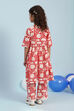 Pink Cotton Printed Gathered Suit Set image number 4