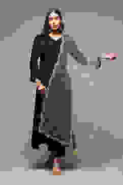 Sky Blue Nylon Yarndyed Dupatta image number 2