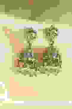 Mint Green Alloy Jhumka image number 2