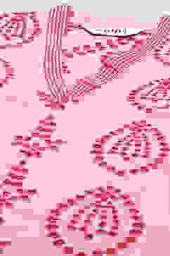 Pink Pure Cotton Schiffli Kurta & Palazzo Suit Set image number 1