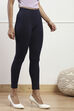 Off White Cotton Lycra Leggings image number 3