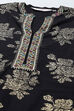 Black Cambric Straight Kurta Palazzo Suit Set image number 1