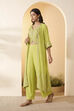 Yellow Poly Georgette Regular Fusion Set image number 2