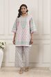 Pink Cotton Printed Straight Kurta Set image number 6