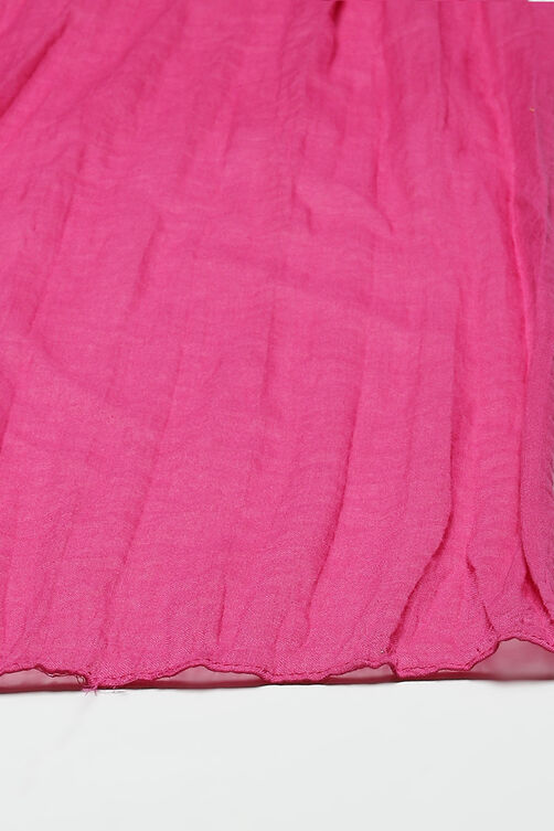 Pink Cotton Floral Printed Flared Festive Lehenga Set image number 2