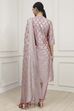Purple Silk Blend Banarasi Unstitched Suit Set image number 5