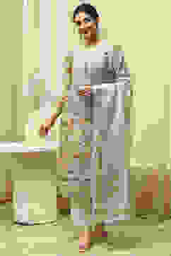 Teal Muslin Digital Print Unstitched Suit Set image number 1