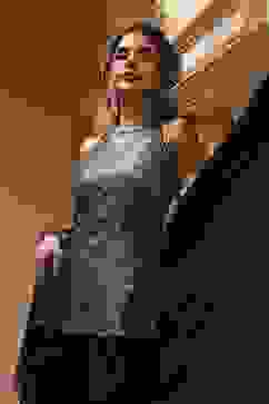 Navy Blue Art Silk Straight Sharara Set image number 1