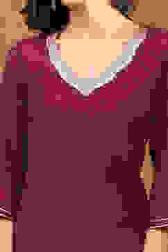 Mulberry Purple Viscose Straight Festive Kurta image number 1