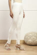 Beige Cotton Solid Churidar image number 3