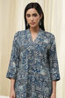 Teal Straight Short Kurta image number 1