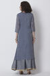 Grey Poly Cotton Straight Kurta Sharara Suit Set image number 5