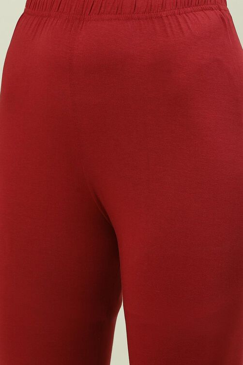 Camel Cotton Blend Solid Churidar image number 1