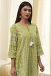 Mehendi Green Cotton Printed Straight Suit Set image number 1