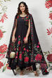 Rohit Bal Beige Cotton Silk Flared Printed Suit Set image number 7