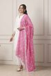 White Cotton Lace Embroidered Straight Suit Set image number 3
