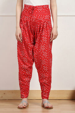 Red Cotton Printed Salwar image number 3