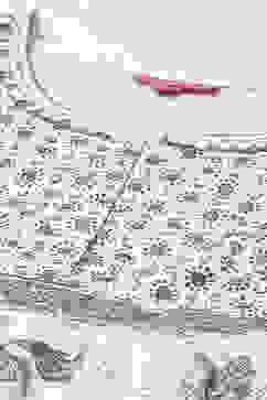 Off White Cotton Gathered Kurta Slim Pants Suit Set image number 1