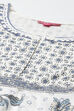 Off White Cotton Gathered Kurta Slim Pants Suit Set image number 1