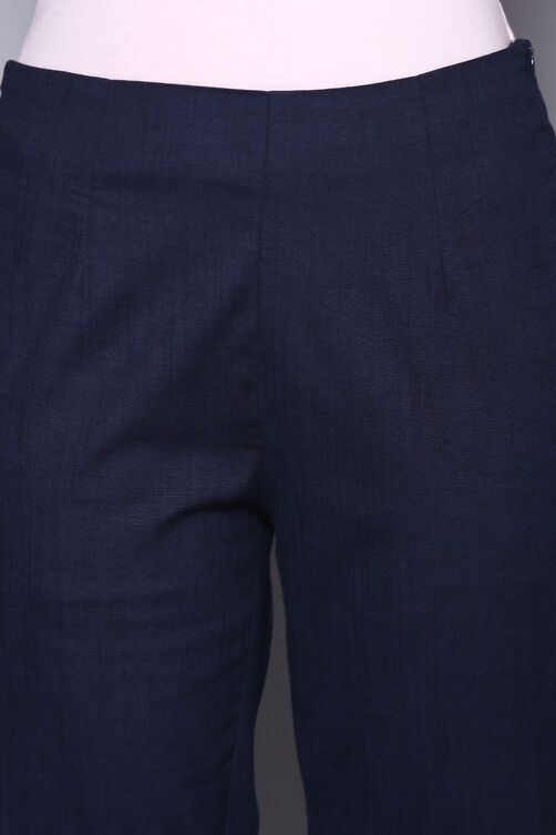 White Viscose Lycra Solid Pant image number 1