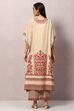 Black Art Silk Kaftan Kurta Palazzo Suit Set image number 4