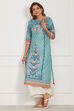 Pink Cotton Printed Straight Kurta image number 0