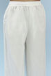 Yellow and White Cotton Printed Kurta Set image number 2