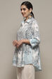 Yellow Viscose Straight Printed Shirt image number 2