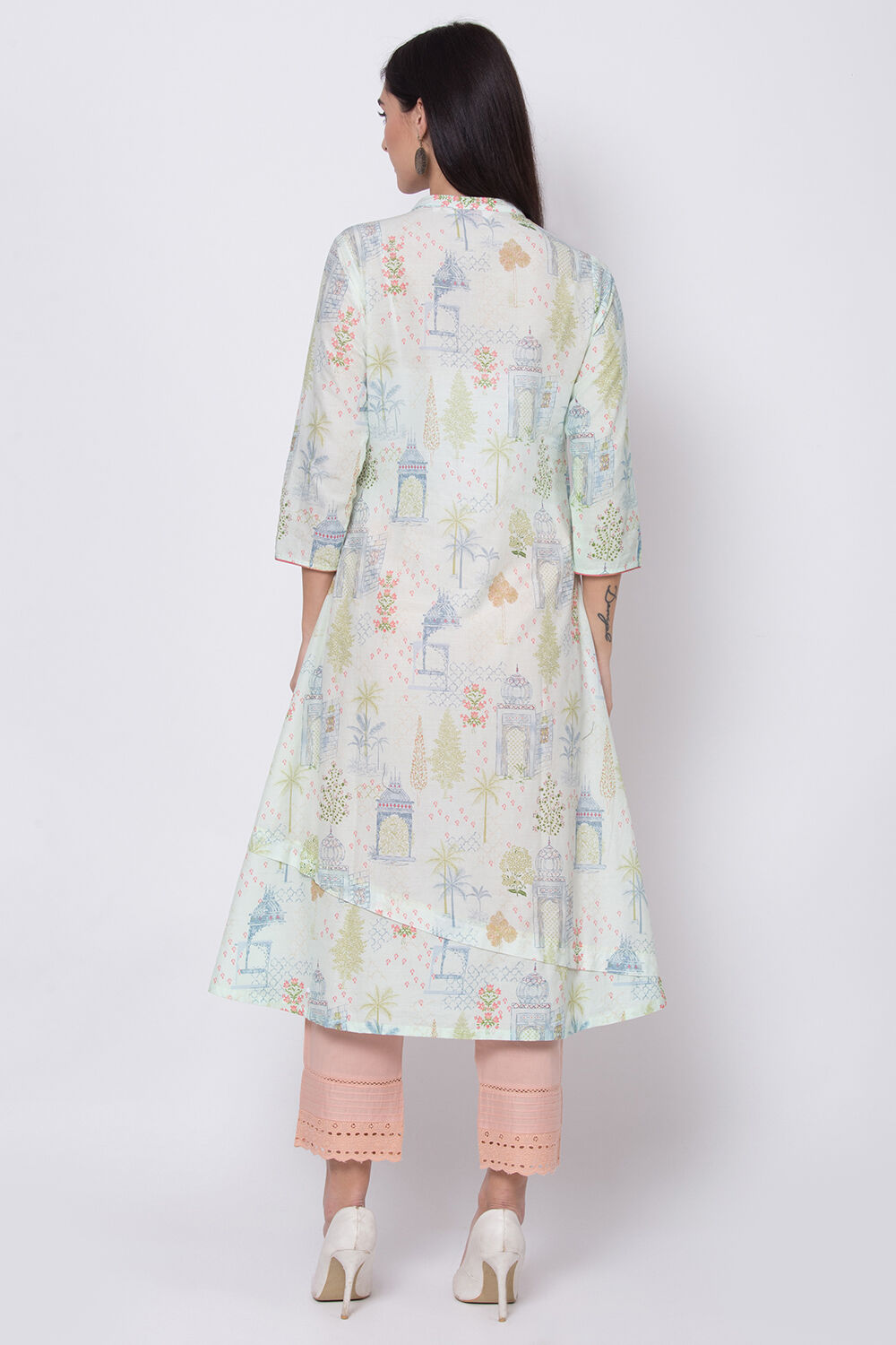 Mint Green A Line Kurta image number 4