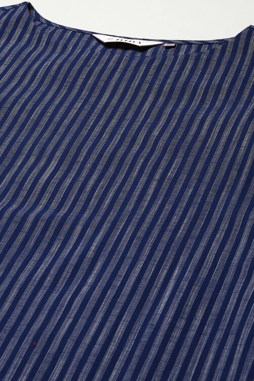 Indigo Cotton Flared Yarndyed 2 Piece Set image number 1