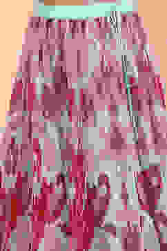 Turquoise Polyester Blend Blouse Lehenga Set image number 2