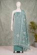 Peach Linen Modern Print Unstitched Suit Set image number 4