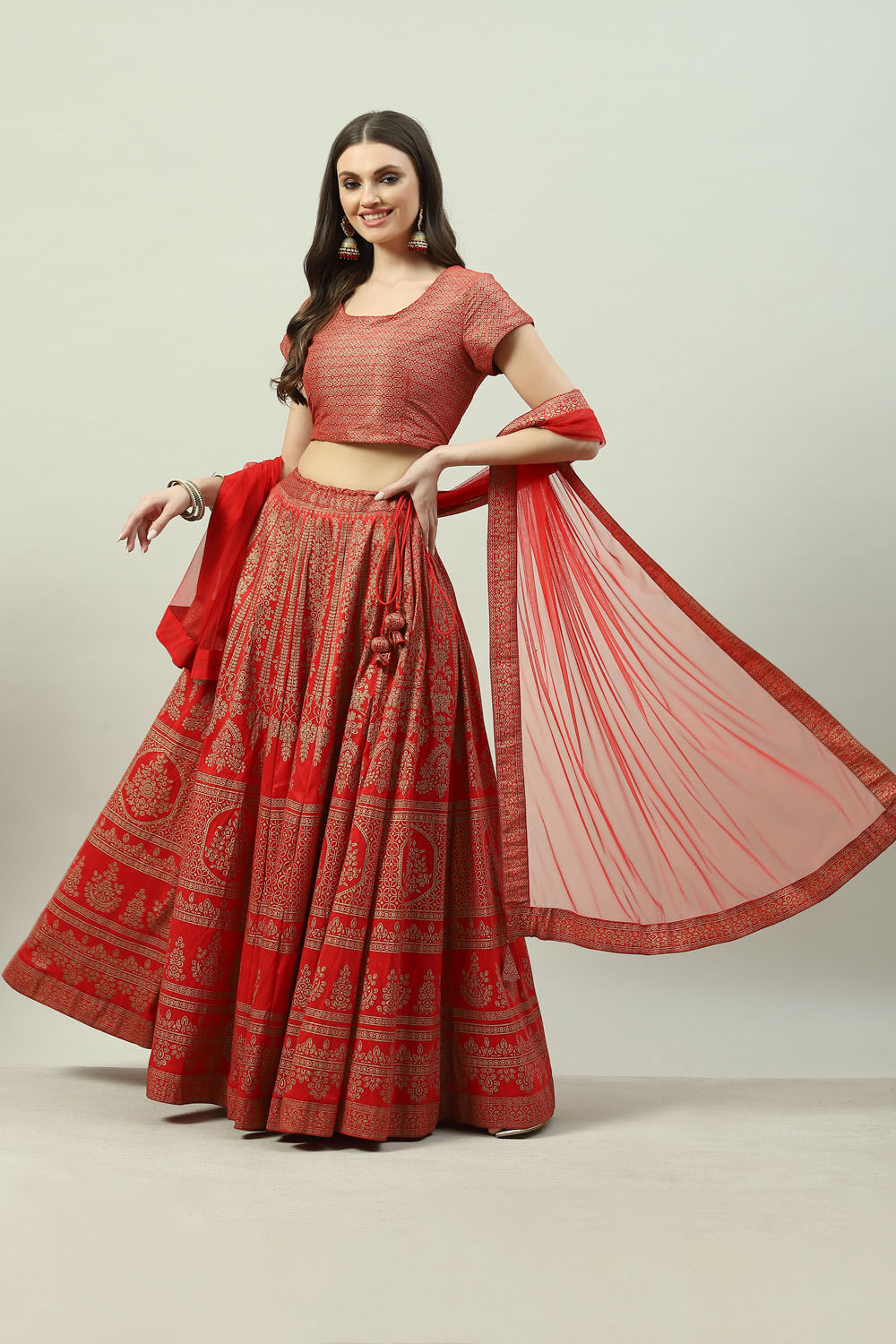 Turquoise Art Silk Straight Kurta Lehenga Suit Set image number 0