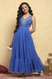 Electric Blue Polyester Dress