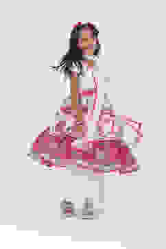 White Cotton Printed Tiered Suit Set image number 5