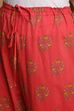 Teal Cotton A-Line Kurta Palazzo Suit Set image number 2