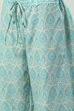 Sea Green Cotton Straight Kurta Palazzo Suit Set image number 2