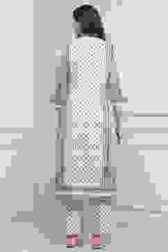 Black Cotton Straight Suit Set image number 4