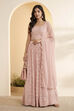 Pink Viscose Rayon Embellished Kalidar Lehenga Set image number 0