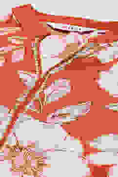 Burnt Orange LIVA Straight Printed Kurta image number 1