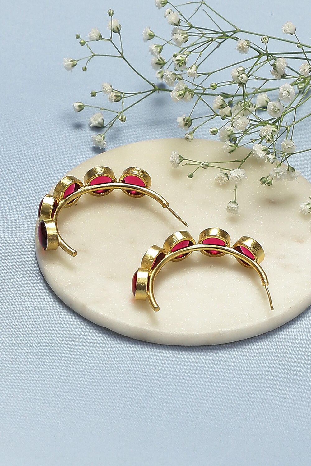 Red Brass Earrings image number 2
