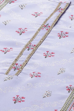 Orchid Art Silk Straight Kurta Salwar Pant Suit Set image number 1