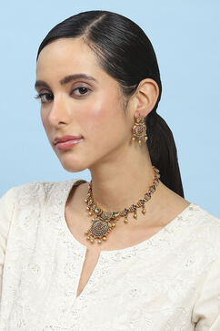 Red Green Alloy Necklace Set image number 3
